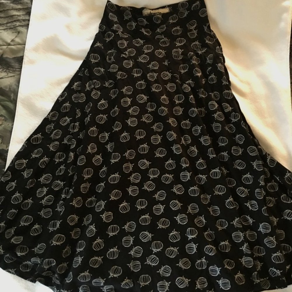 Effie's Heart long skirt, pumpkin print
